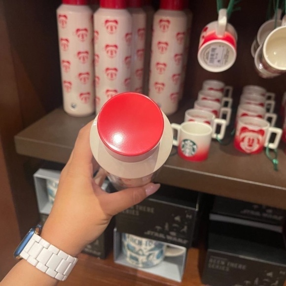 Disney Disneyland Starbucks Mickey Icon Holiday Stainless Steel Water Bottle - Picture 4 of 6